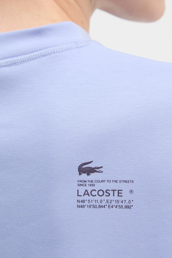 Lacoste bluza oversize z bawełną damska SF5614 niebieski