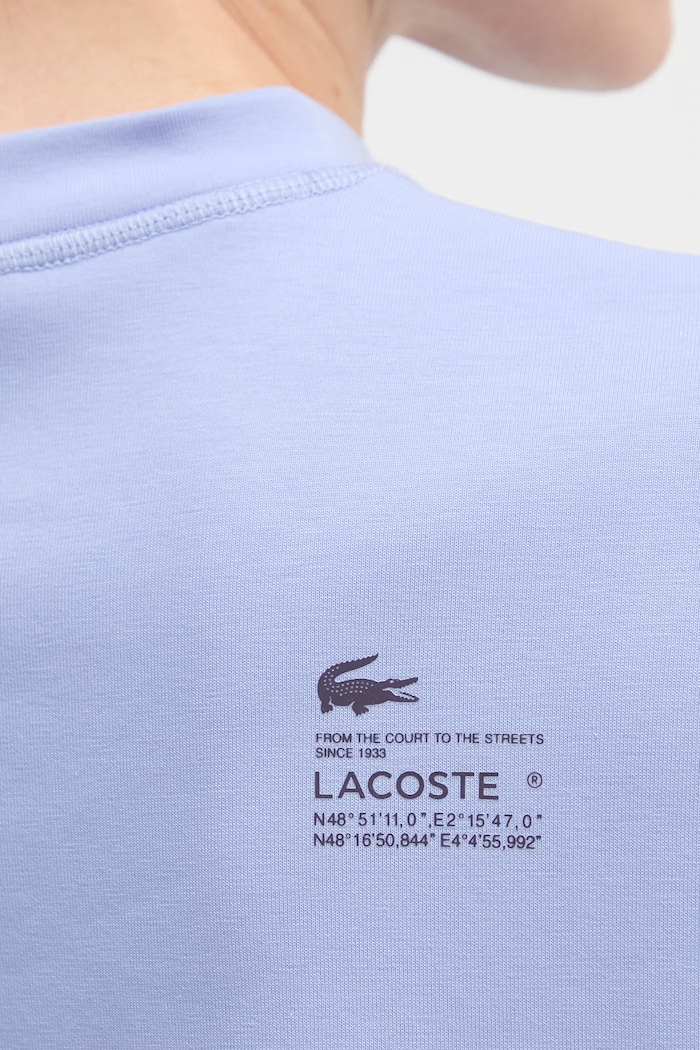 Lacoste bluza oversize z bawełną damska SF5614 niebieski
