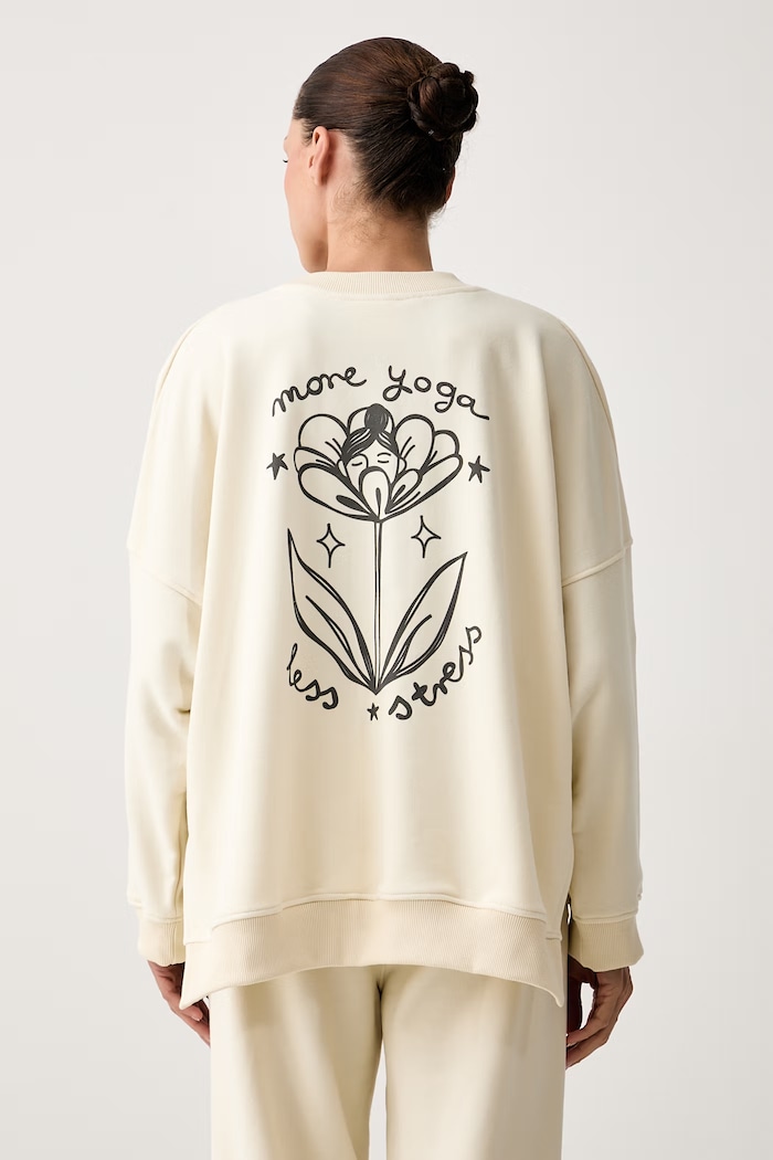 JOYINME Športová mikina dámska s bavlnou Kind béžová Bluza.Oversize.Kind