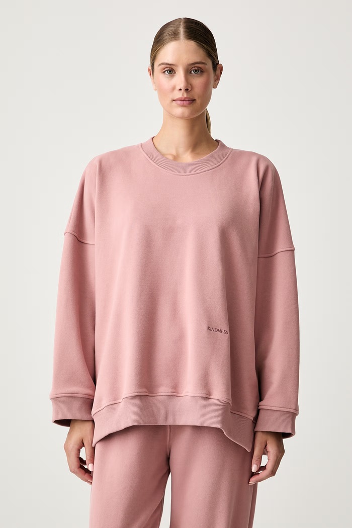 JOYINME Bluza sportowa damska z bawełną Kind różowy Bluza.Oversize.Kind