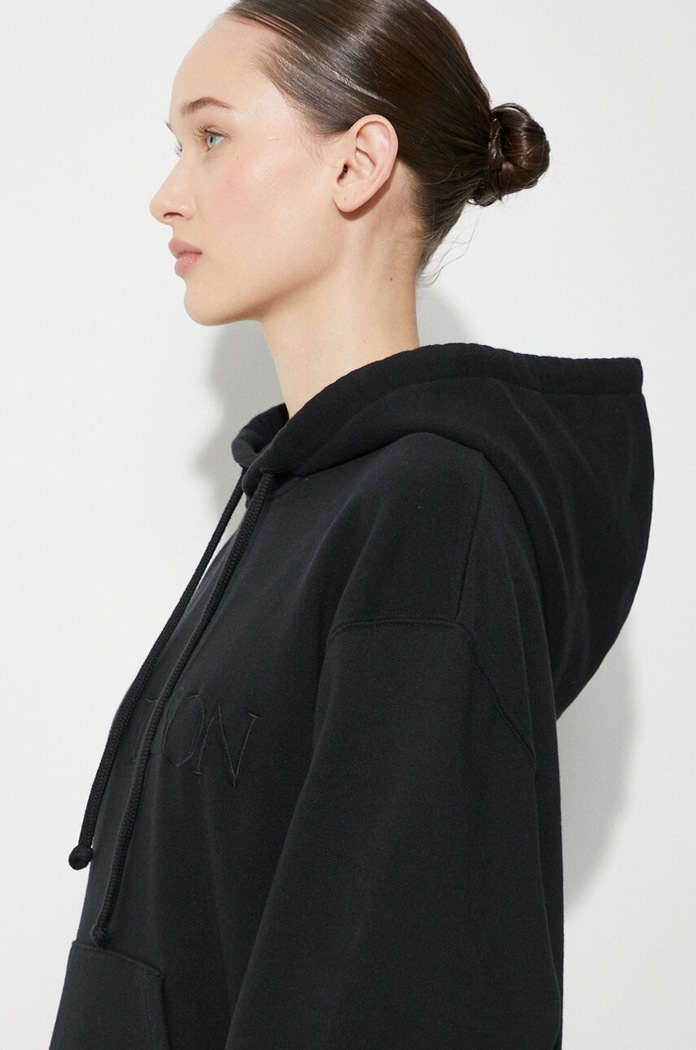 JW Anderson cotton sweatshirt Logo Embroidery Hoodie JW0164.PG0861.999 black