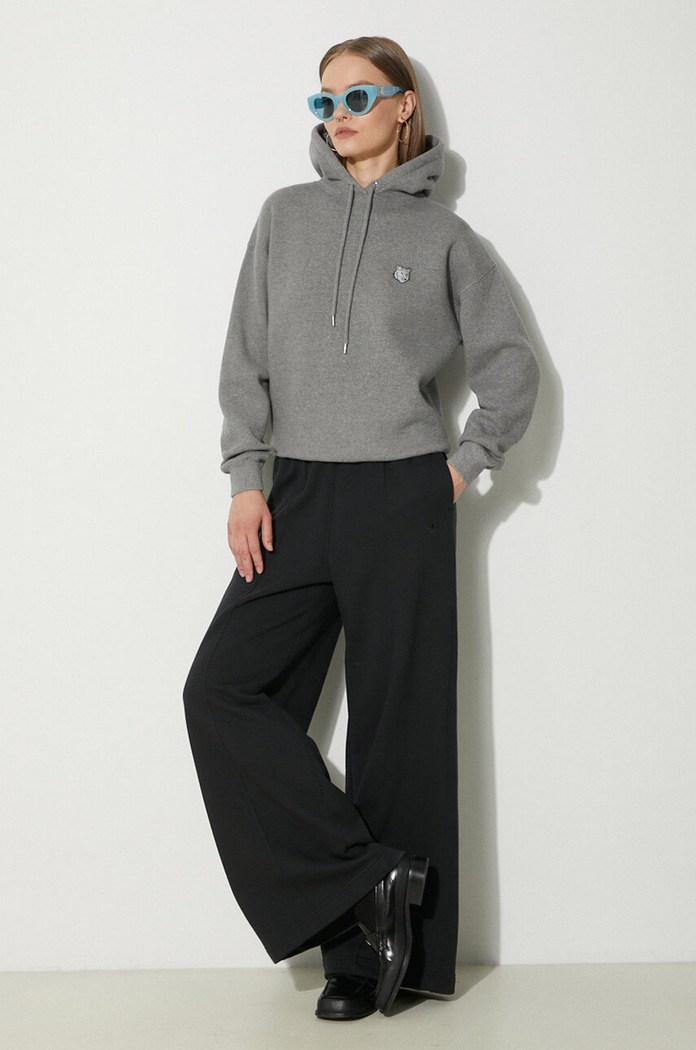 Maison Kitsuné cotton sweatshirt Bold Fox Head Patch Comfort Hoodie MW00704KM0307 gray SS25