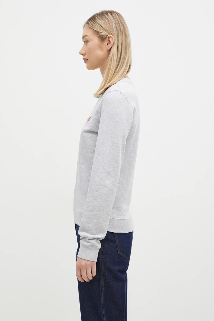 Бавовняна кофта Maison Kitsuné Fox Head Patch Regular Sweatshirt LW00302KM0001 сірий AW24