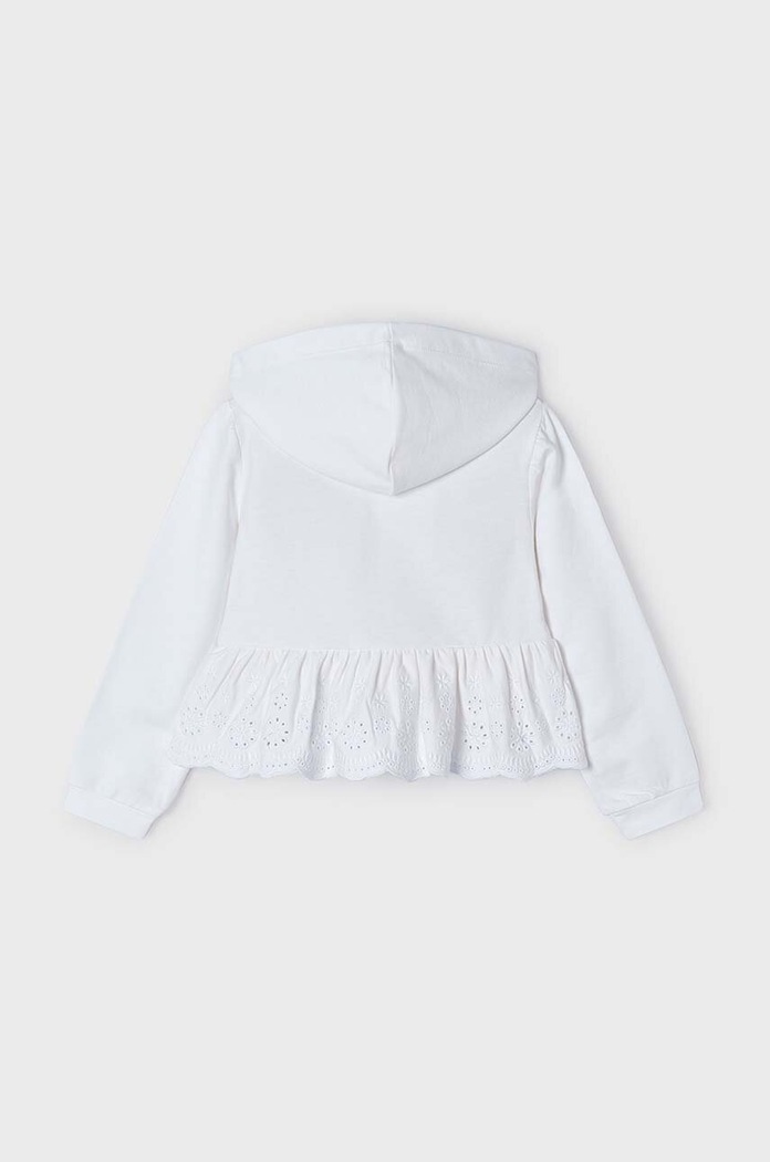 Dziewczynka Mayoral bluza bawełniana dziecięca 3477.6H.Mini.PPYH biały