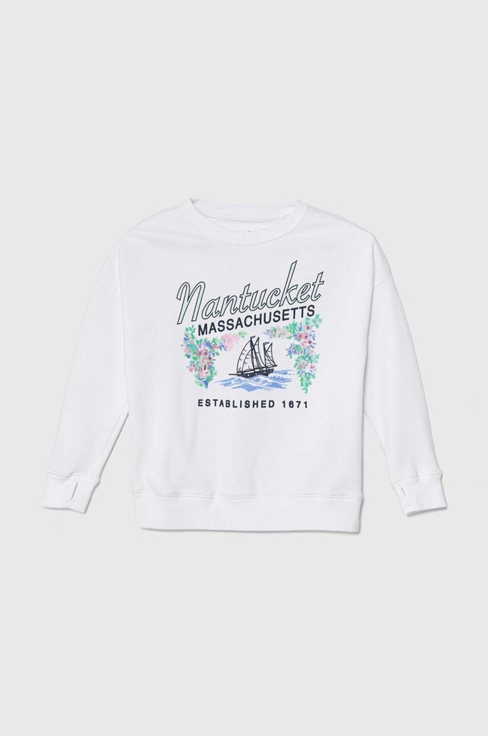 Abercrombie & Fitch bluza copii print alb KI252.4041