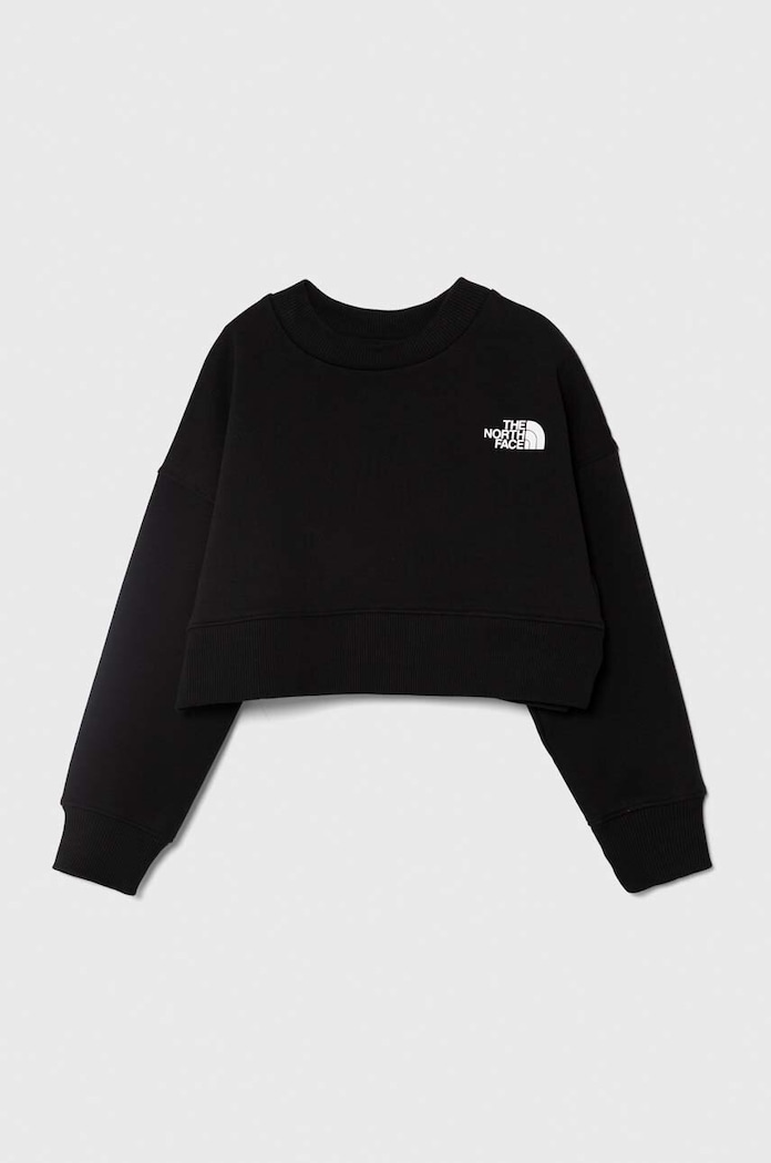 Παιδική μπλούζα The North Face NEW CUTLINE CREW FLEECE χωρίς κουκούλα μαύρο NF0A877P