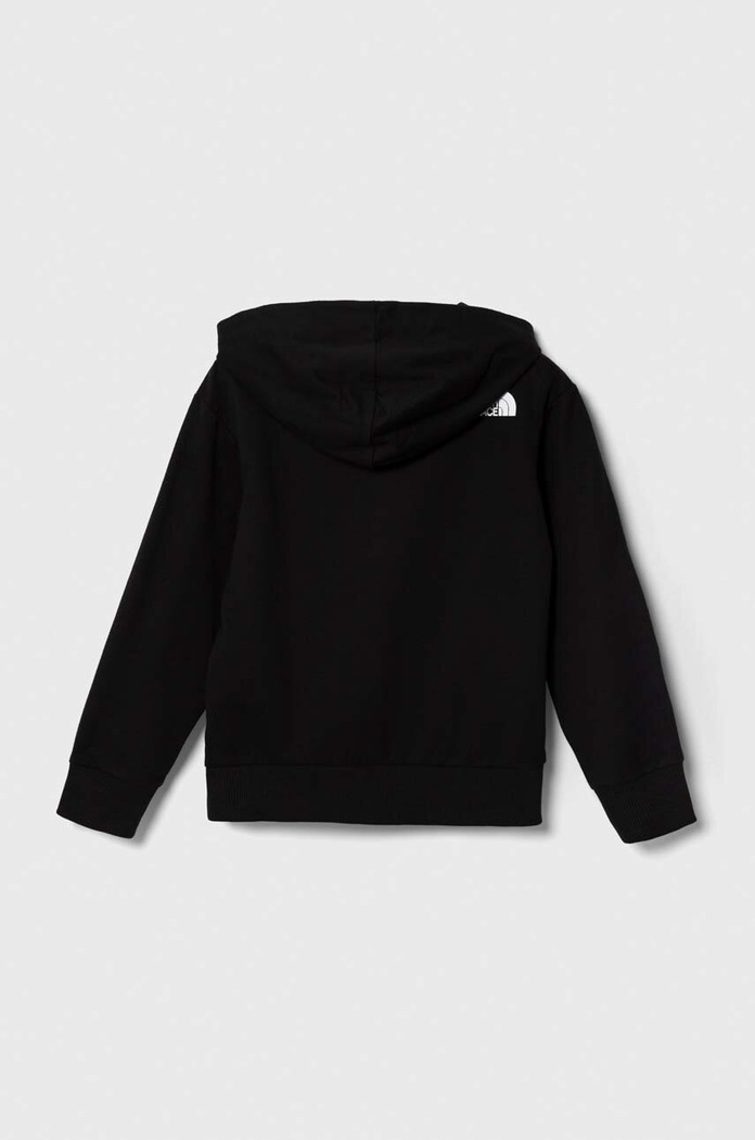 Παιδική βαμβακερή μπλούζα The North Face FZ OVERSIZE LIGHT HOODIE NF0A877Q μαύρο SS24