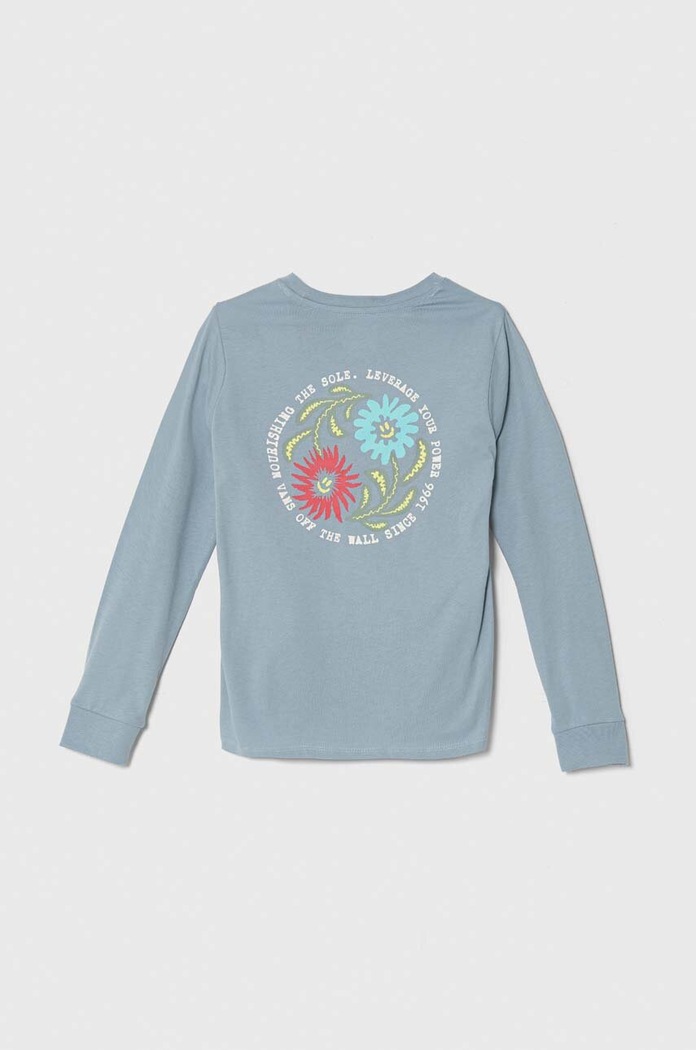 Vans Longsleeve din bumbac pentru copii DUAL BLOOM LS BFF VN000GANDSB albastru SS24