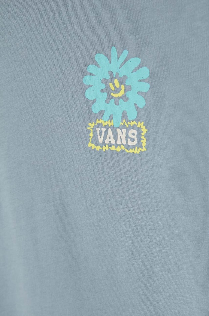 Fete Vans Longsleeve din bumbac pentru copii DUAL BLOOM LS BFF VN000GANDSB albastru