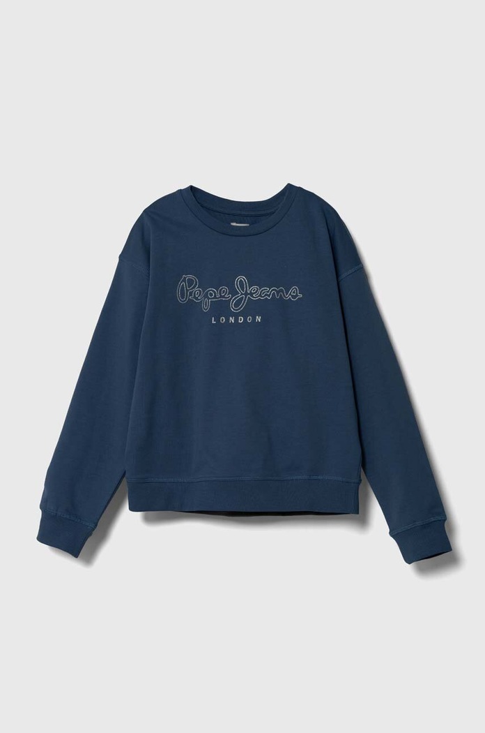 Παιδική βαμβακερή μπλούζα Pepe Jeans ROSE χωρίς κουκούλα μπλε PG581319