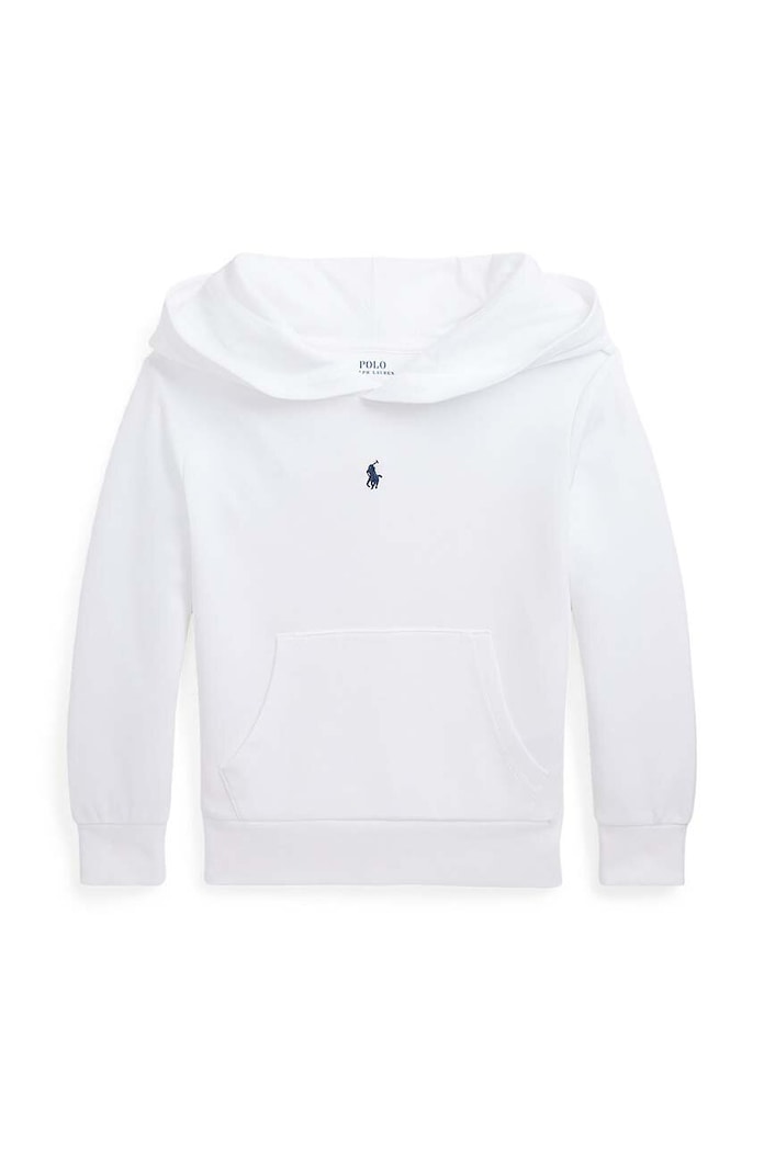 Dětská mikina Polo Ralph Lauren s kapucí bílá 322917571003