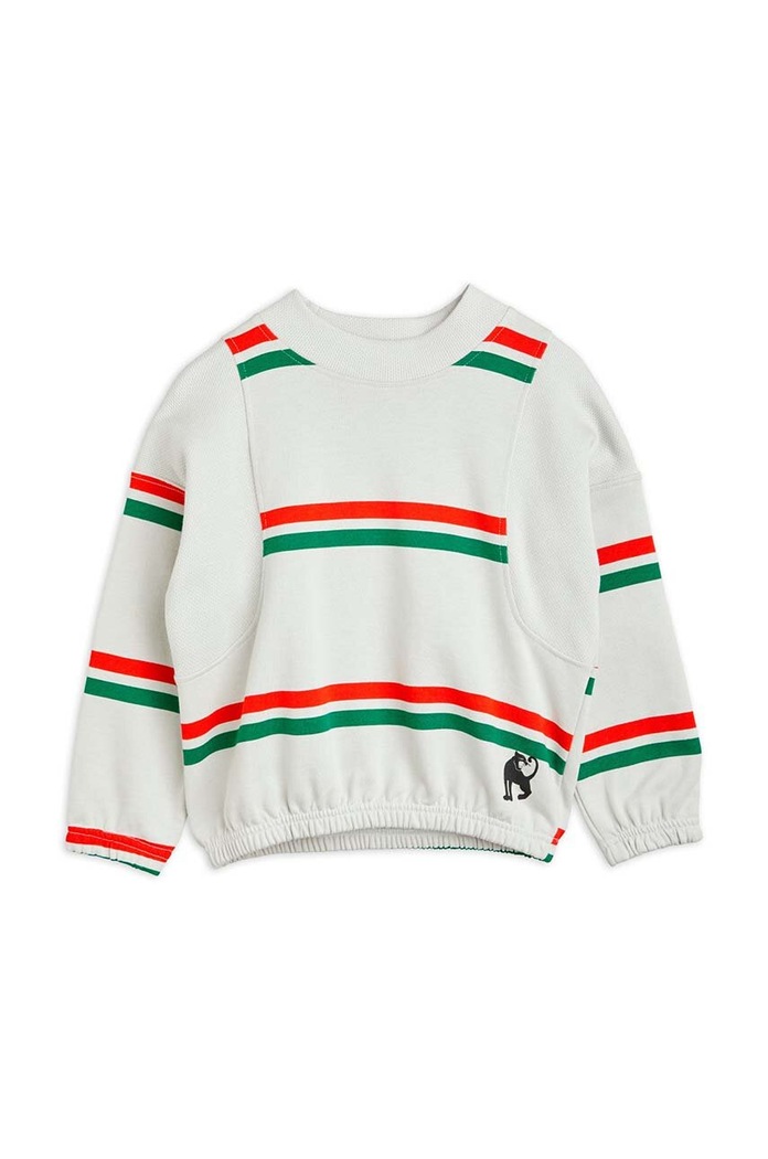 Mini Rodini bluza bawełniana dziecięca 2412012597 szary SS24
