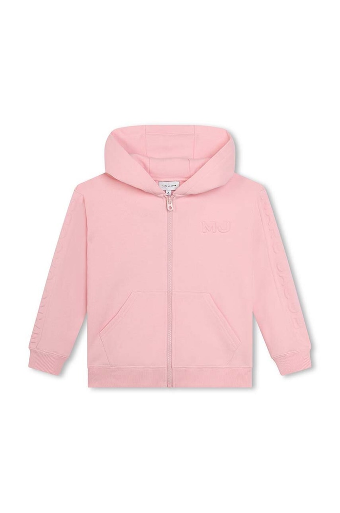 Dječja pamučna dukserica Marc Jacobs natpis roza W60034.114.150