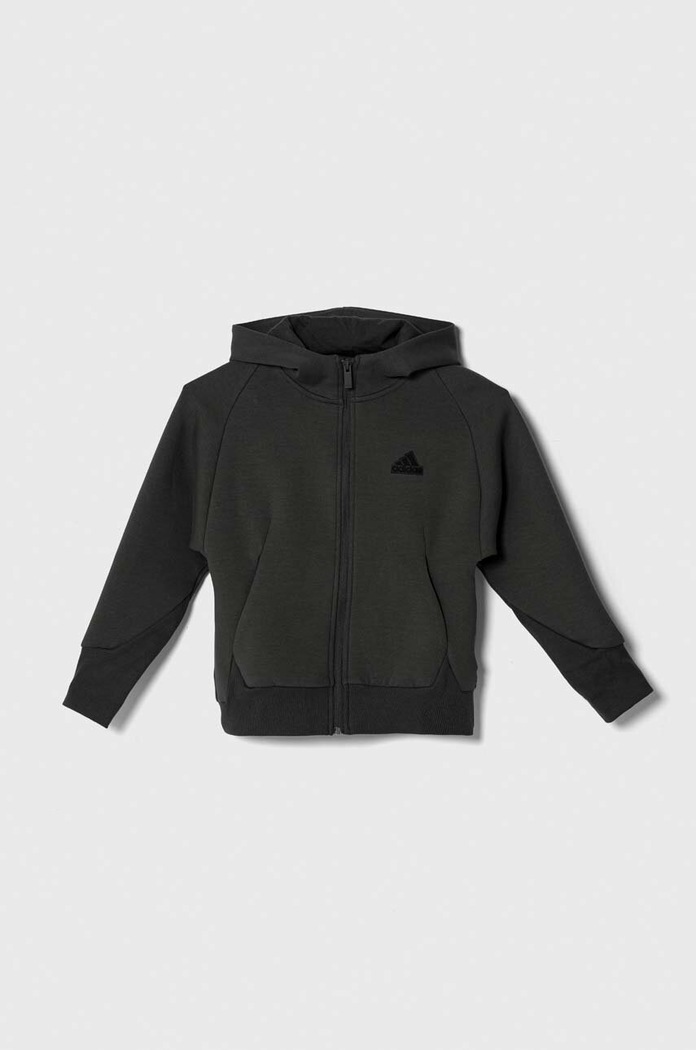 Detská mikina adidas s elastanom zelená IM8398