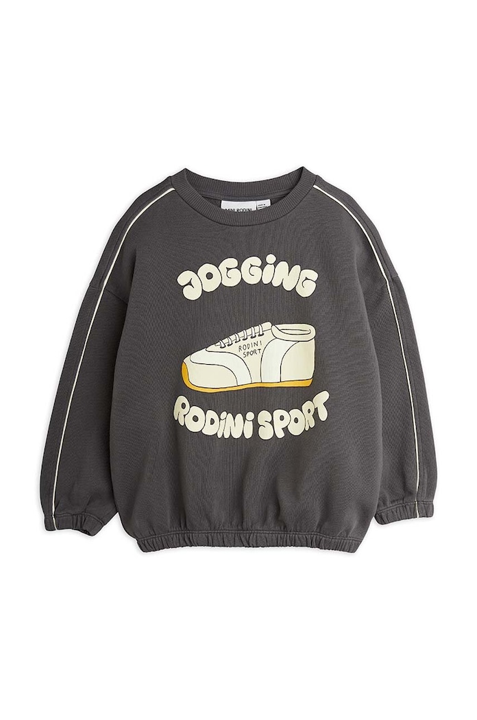 Mini Rodini bluza bawełniana dziecięca Jogging 2422011297 szary SS24