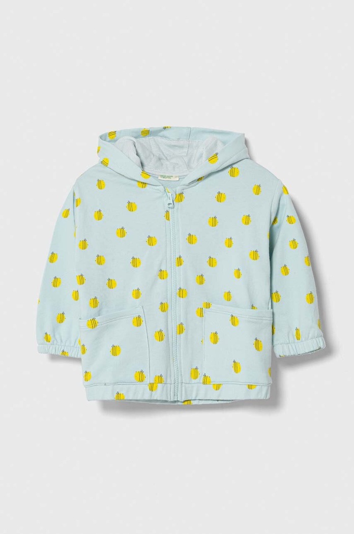 Mikina pre bábätká United Colors of Benetton s elastanom modrá 3VHBA5015.W.Seasonal
