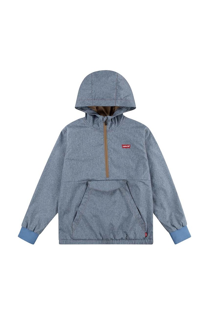 Levi's Hanorac de bumbac pentru copii LVB CHAMBRAY ANORAK albastru 9EK395