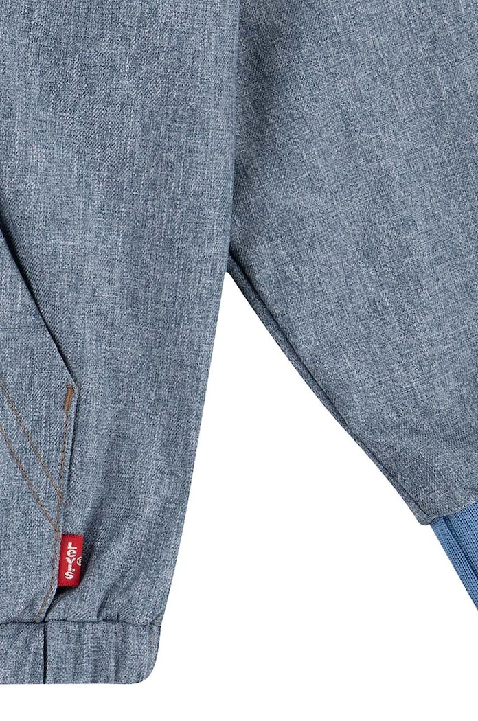 Hanorac de bumbac pentru copii LVB CHAMBRAY ANORAK Levi's 9EK395 albastru