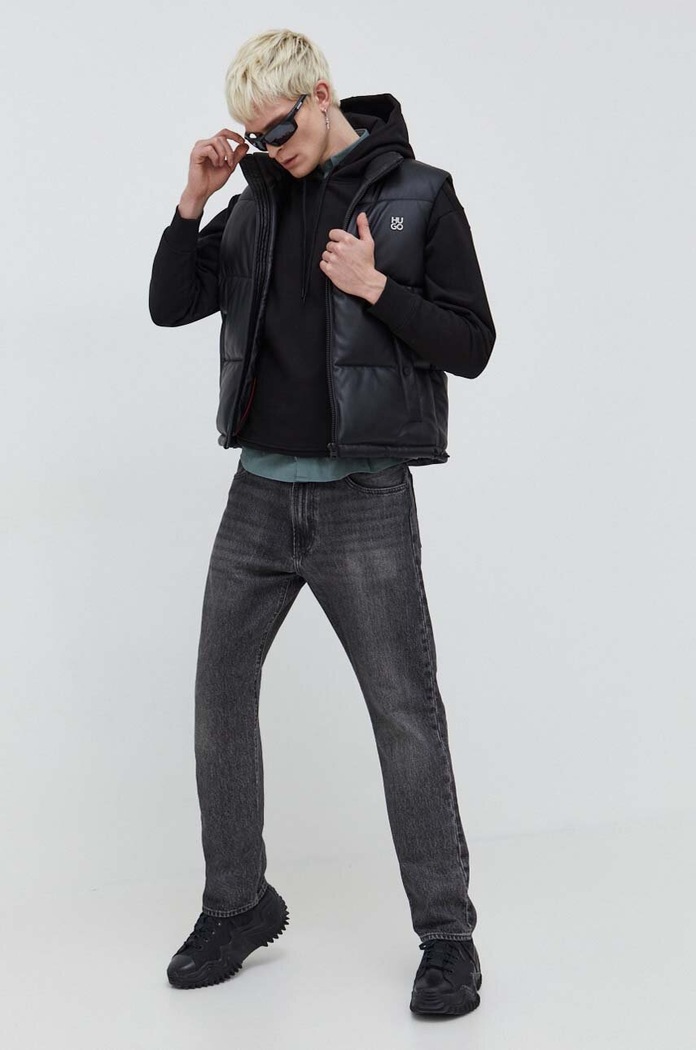HUGO bluza bawełniana 50507504 czarny NC24