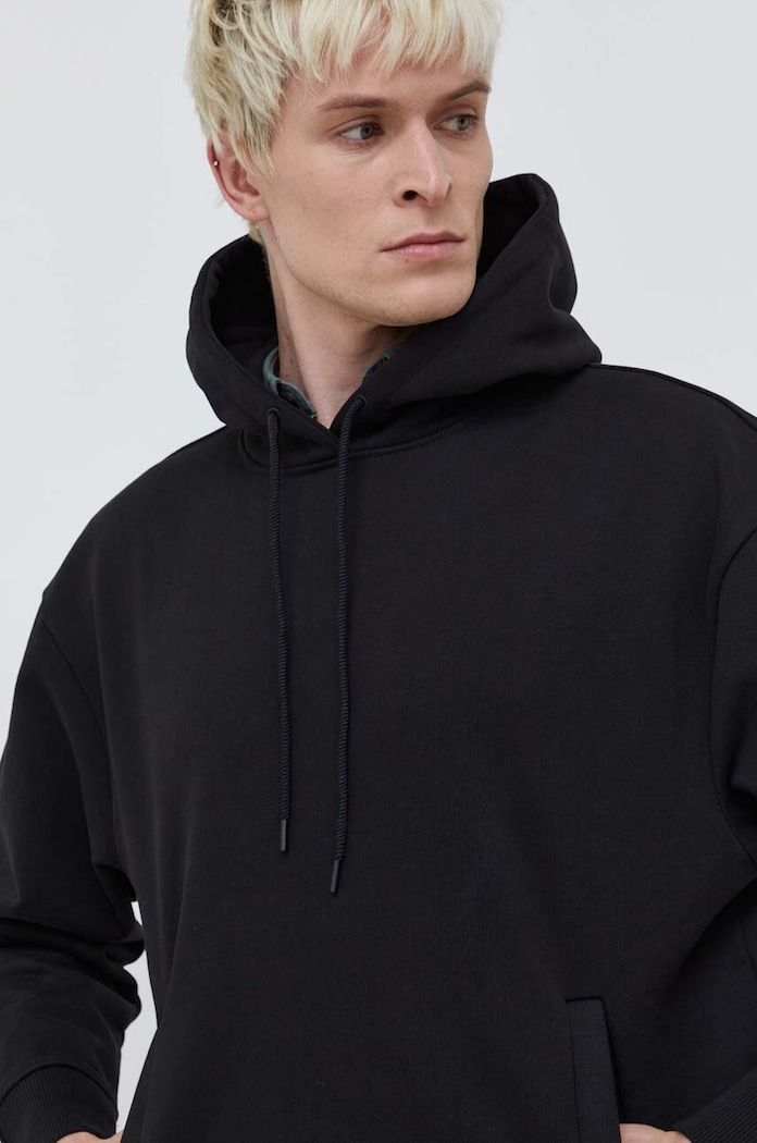 HUGO bluza bawełniana czarny 50507504