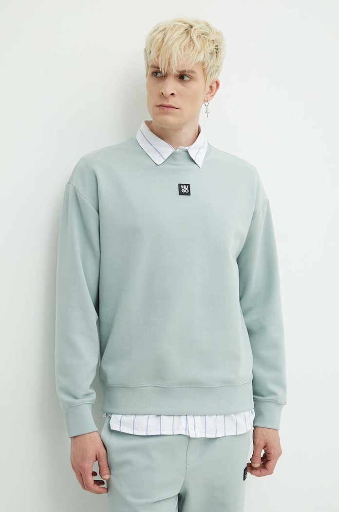 Pulover HUGO Brez kapuce modra 50509270