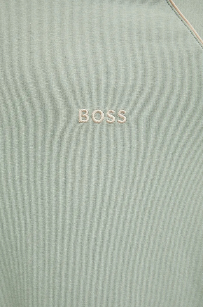 BOSS rozepínací mikina pánská bavlněná s elastanem Mix&Match Jacket Z 50515307 zelená