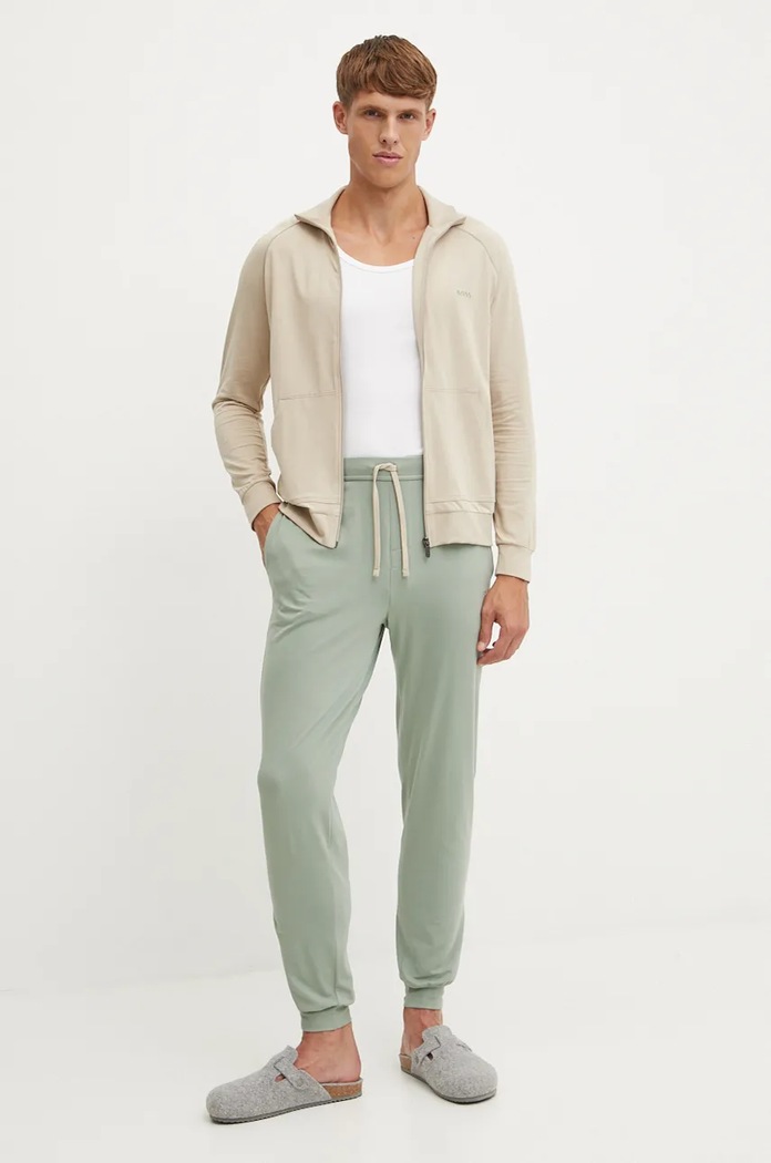 BOSS bluza rozpinana męska bawełniana z elastanem Mix&Match Jacket Z 50515307 beżowy SS26