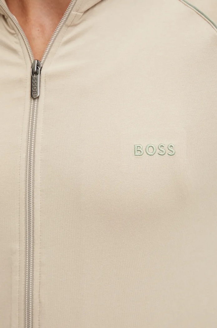 BOSS bluza rozpinana męska bawełniana z elastanem Mix&Match Jacket Z 50515307 beżowy