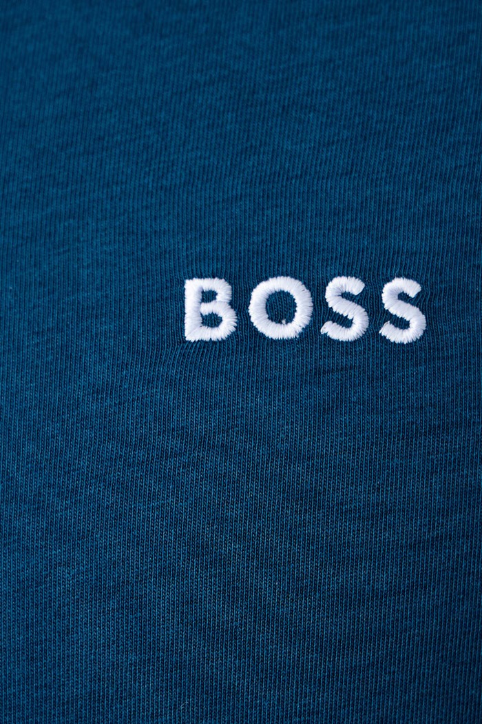 Суичър с цип мъжки от памук с еластан Mix&Match Jacket Z BOSS син 50515307