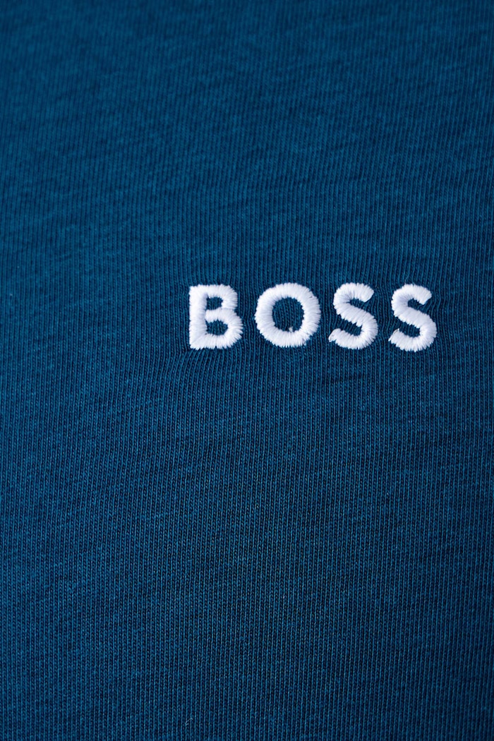 Суичър с цип мъжки от памук с еластан Mix&Match Jacket Z BOSS син 50515307