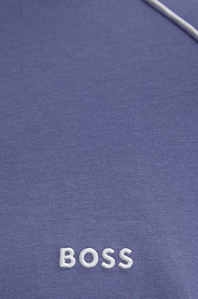 BOSS hanorac cu fermoar bărbătesc din bumbac cu elastan Mix&Match Jacket Z 50515307 albastru