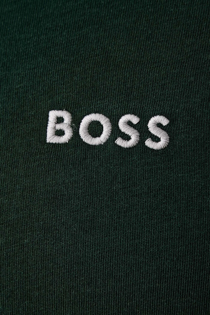 Hanorac cu fermoar pentru bărbați din bumbac cu elastan Mix&Match Jacket Z BOSS verde 50515307