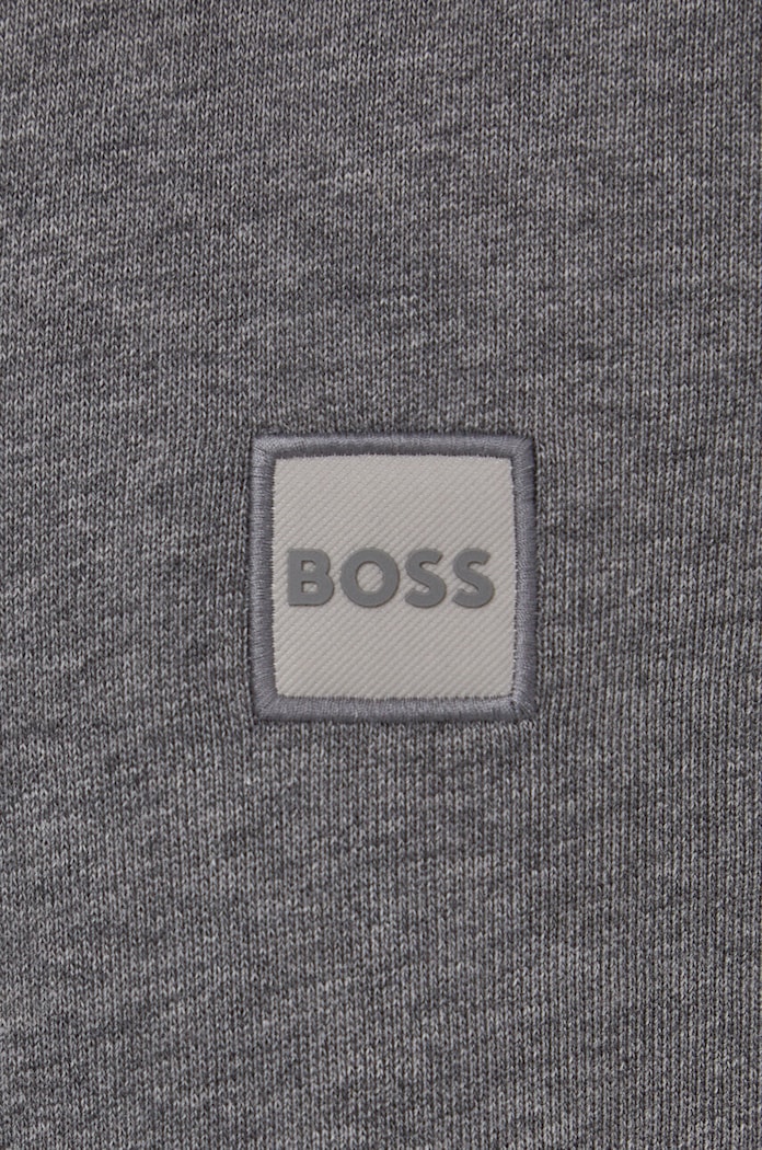 BOSS Orange dukserica sa kapuljačom muška pamučna Wetalk 50509314 siva