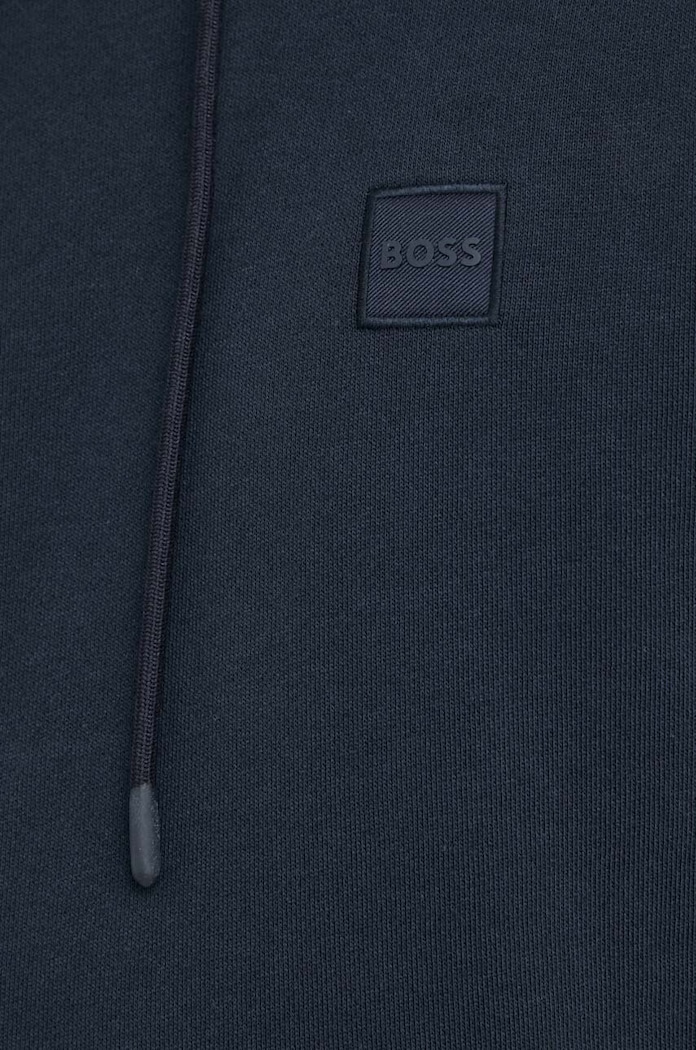 BOSS Orange dukserica sa kapuljačom za muškarce od pamuka Wetalk 50509314 mornarsko plava