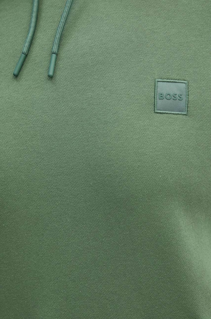 BOSS Orange bluza z kapturem męska bawełniana Wetalk 50509314 zielony