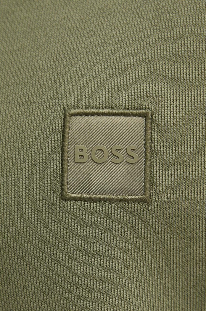BOSS Orange μπλούζα με κουκούλα ανδρική βαμβακερή Wetalk 50509314 πράσινο