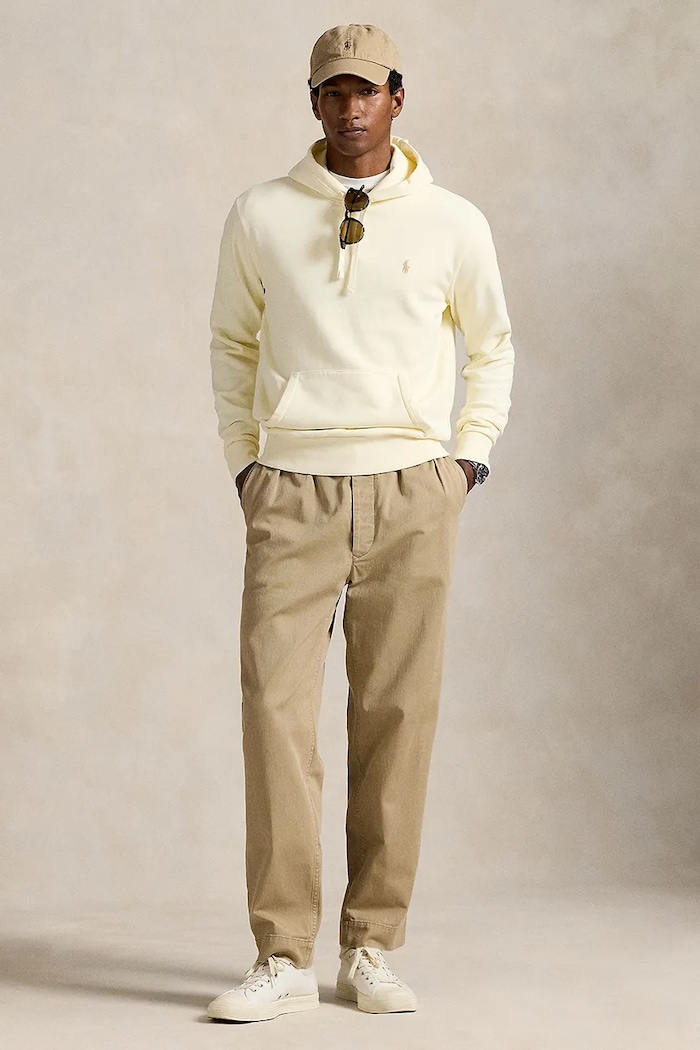 Îmbrăcăminte Polo Ralph Lauren hanorac cu glugă bărbătesc din bumbac 710916690 bej