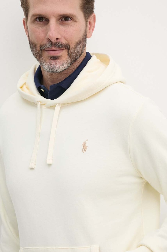 Polo Ralph Lauren суичър с качулка мъжки от памук бежов 710916690
