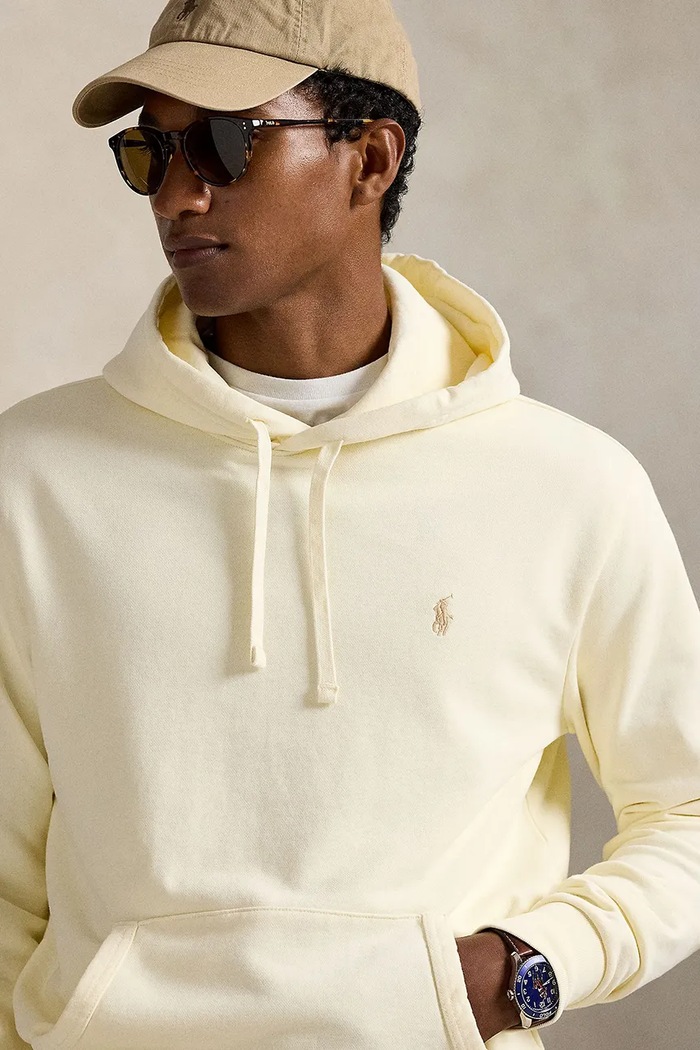 Polo Ralph Lauren hanorac cu glugă bărbătesc din bumbac bej 710916690