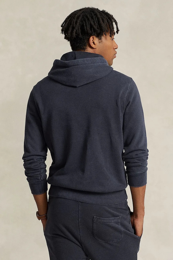 Polo Ralph Lauren bluza z kapturem męska bawełniana 710916690 granatowy SS26