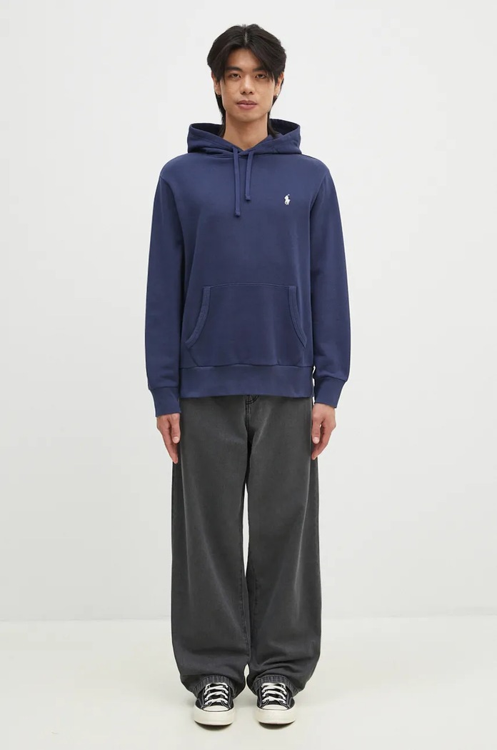 Polo Ralph Lauren hanorac cu glugă din bumbac pentru bărbați 710916690 bleumarin