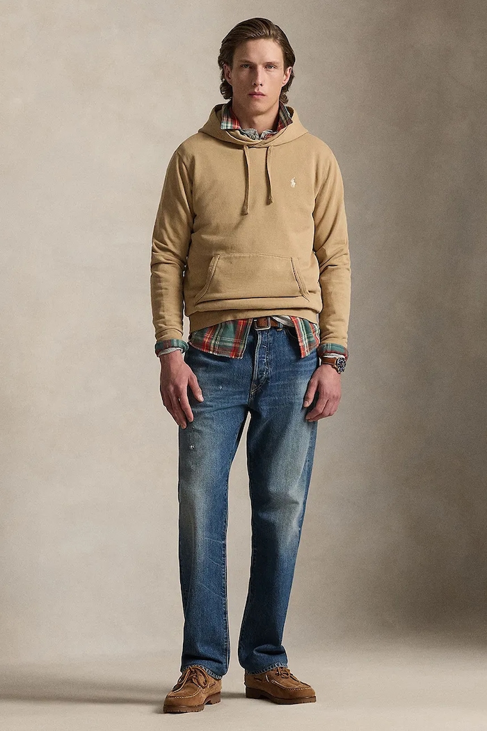 Îmbrăcăminte Polo Ralph Lauren hanorac cu glugă din bumbac pentru bărbați 710916690 bej