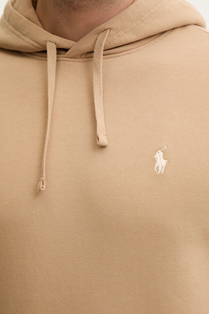 Polo Ralph Lauren Dukserica sa kapuljačom za muškarce od pamuka 710916690 bež