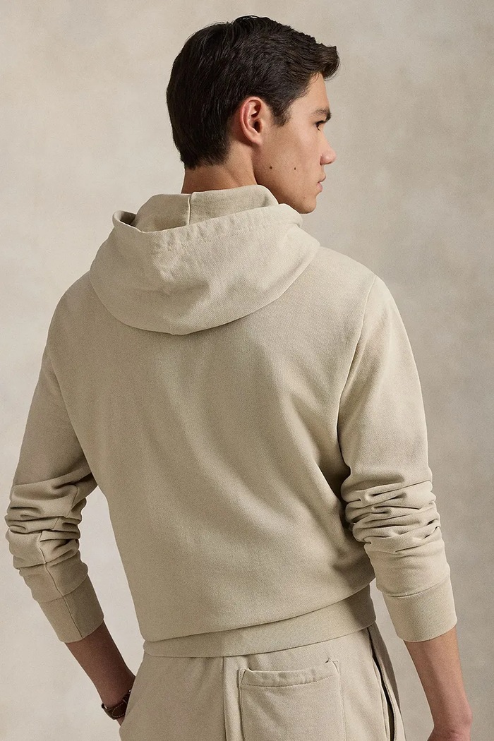 Polo Ralph Lauren hanorac cu glugă bărbătesc din bumbac 710916690 bej SS26