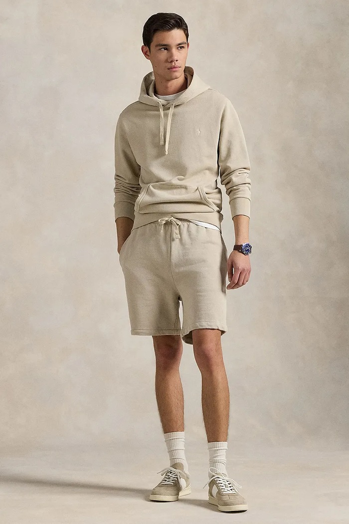 Îmbrăcăminte Polo Ralph Lauren hanorac cu glugă bărbătesc din bumbac 710916690 bej