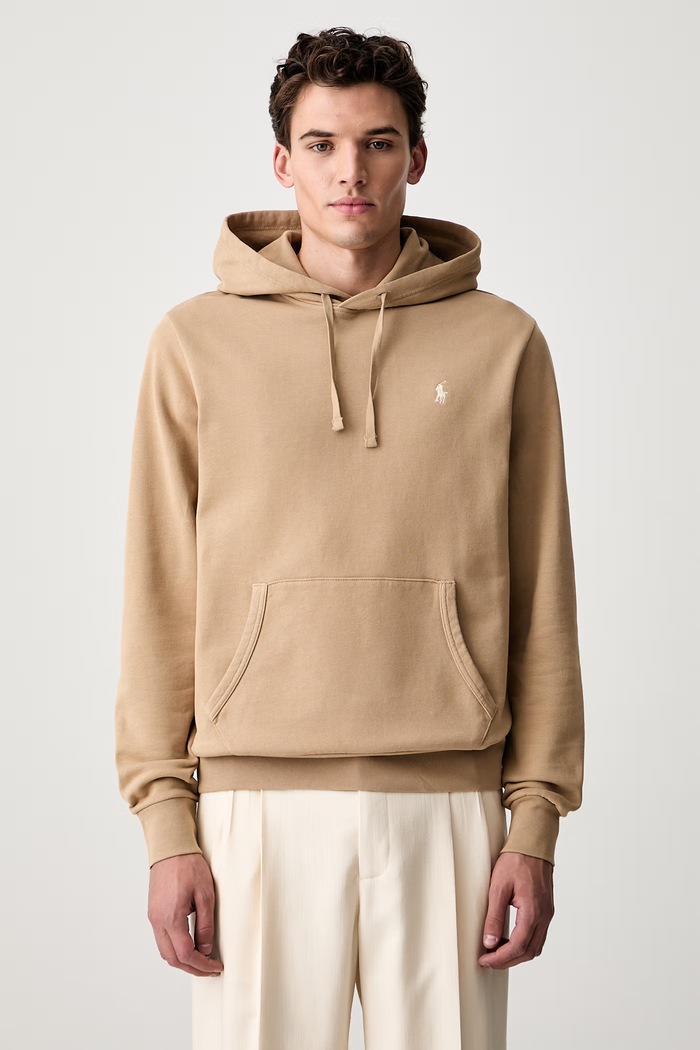 Polo Ralph Lauren hanorac cu glugă bărbătesc din bumbac bej 710916690