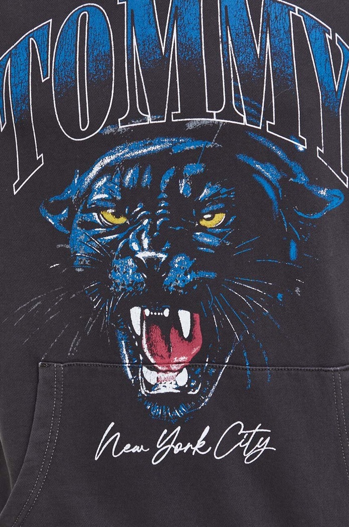 Bavlněná mikina Tommy Jeans černá DM0DM18399