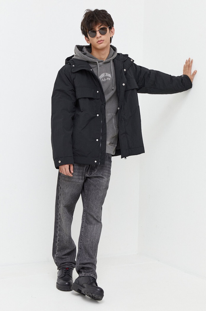 Bavlněná mikina Tommy Jeans šedá DM0DM18410
