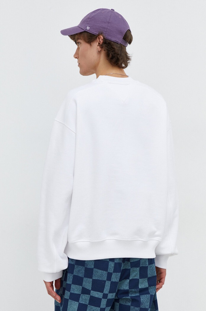 Oblečenie Bavlnená mikina Tommy Jeans DM0DM18414 biela