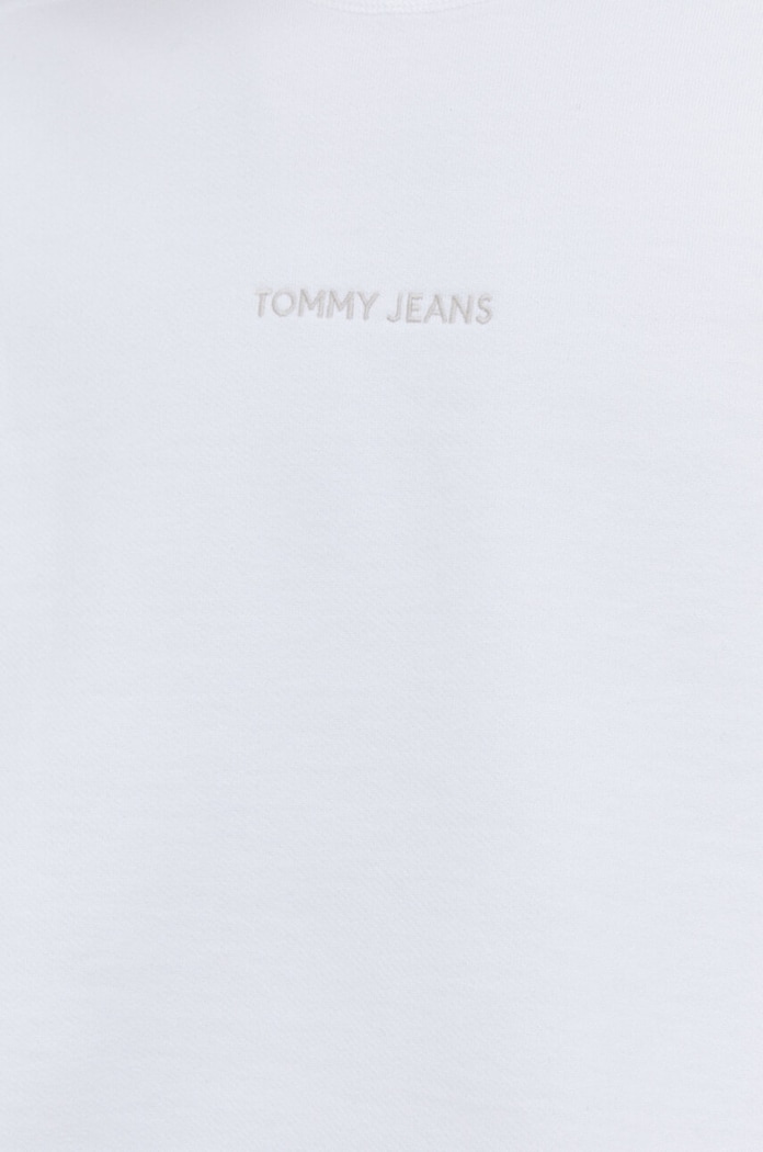 Bavlnená mikina Tommy Jeans DM0DM18414 biela